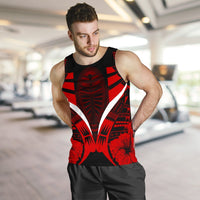 Polynesian Tattoo Men Tank Top Hibiscus Red K9 - Polynesian Pride