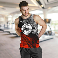 Tahiti Polynesian Personalised Men's Tank Top - Vintage Polynesian Turtle - Polynesian Pride