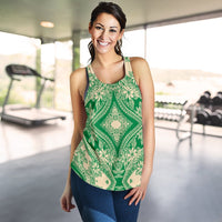 Polynesian Plumeria Mix Green Women's Racerback Tank Top - Polynesian Pride