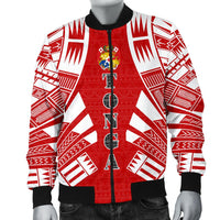 Tonga Men Bomber Jackets - Polynesian Tattoo Flag - Polynesian Pride