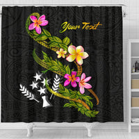 Kosrae Polynesian Custom Personalised Shower Curtain - Plumeria Tribal - Polynesian Pride