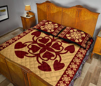 Hawaiian Quilt Pattern Kalo Love Quilt Bed Set - Polynesian Pride