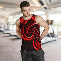 New Zealand Maori Mangopare Men Tank Top Polynesian - Red - Polynesian Pride