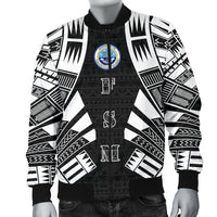 Federated States Of Micronesia Men Bomber Jackets - Polynesian Tattoo Black - Polynesian Pride