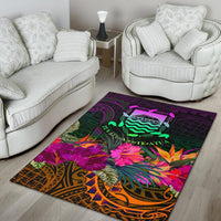 Tuvalu Area Rug - Summer Hibiscus - Polynesian Pride