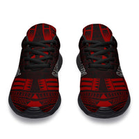 Gambier Islands Sport Sneakers - Polynesian Tattoo Red - Polynesian Pride