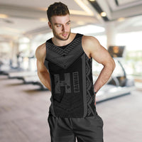 Hawaiian Kanaka Polynesian Men's Tank Top Active Grey - Polynesian Pride
