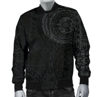 Polynesian Tattoo Style Men's Bomber Jacket Gray - Polynesian Pride