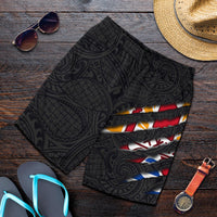 French Polynesia All Over Print Men's Shorts - Scratch Style - Polynesian Pride