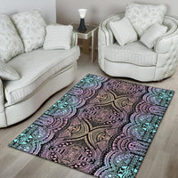 Polynesian Purple And Teal Area Rug - Polynesian Pride
