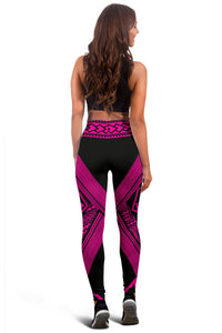 Hawaii Turtle Polynesian Pink Leggings - Diamond Style - Polynesian Pride