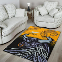 New Zealand Maori Area Rug Taranaki Bull - Polynesian Pride