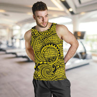 Polynesian Maori Lauhala Yellow Hawaii Men's Tank Top - Polynesian Pride