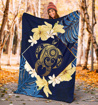 Hawaii Turtle Tropical Premium Blanket - Taha Style - Polynesian Pride