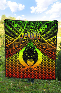Polynesian Pohnpei Premium Quilt - Reggae Vintage Polynesian Patterns - Polynesian Pride