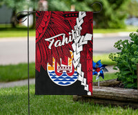 Tahiti Polynesian Flag - Tribal Wave Tattoo Blue Flag Style - Polynesian Pride