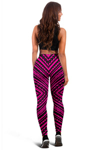 Polynesian Tatau Pink Hawaii Women's Leggings AH - Polynesian Pride