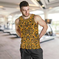 Polynesian Men's Tank Top Yellow Black - Polynesian Pride