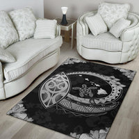 Hawaii Turtle Hibiscus Corner Map Polynesian Area Rug AH - Polynesian Pride