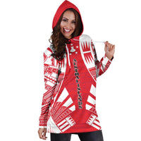Austral Islands Hoodie Dress - Polynesian Tattoo Flag - Polynesian Pride