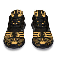 Wallis And Futuna Sport Sneakers - Polynesian Tattoo Gold - Polynesian Pride