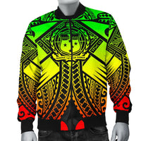 Samoa Polynesian Men's Bomber Jacket - Samoa Reggae Seal with Polynesian Tattoo - Polynesian Pride