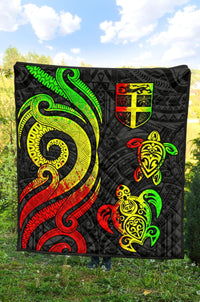 Fiji Polynesian Premium Quilt - Reggae Tentacle Turtle - Polynesian Pride