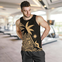 Marshall Islands Coconut Tree Men's Tank Top Gold K4 - Polynesian Pride