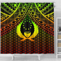 Polynesian Pohnpei Shower Curtain - Reggae Vintage Polynesian Patterns - Polynesian Pride