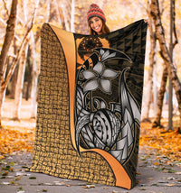 Pohnpei Micronesia Premium Blanket Gold - Turtle With Hook - Polynesian Pride