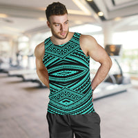 Polynesian Tatau Turquoise Hawaii Men's Tank Top - Polynesian Pride