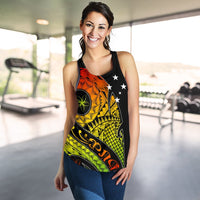 Papua New Guinea Women's Racerback Tank - PNG Bird And Polynesian Decorative Pattern Art - Polynesian Pride
