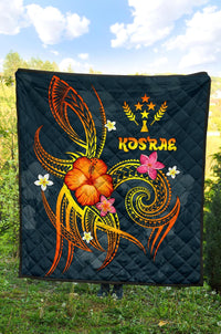 Kosrae Polynesian Premium Quilt - Legend of Kosrae (Blue) - Polynesian Pride