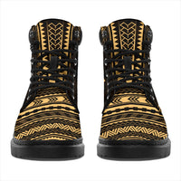Tokelau Leather Boots - Polynesian Gold Chief Version - Polynesian Pride