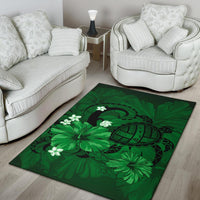 Hawaii Turtle Map Hibiscus Plumeria - Green - Polynesian Pride