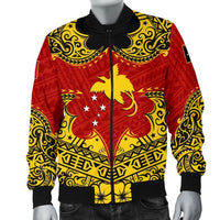 Papua New Guinea Men's Bomber Jacket Melanesia Black - Polynesian Pride