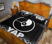 Yap Quilt Bed Set - Yap Flag Black Fog Style - Polynesian Pride