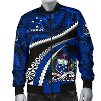 Samoa Men Bomber Jacket Polynesian Shark Tattoo - Polynesian Pride