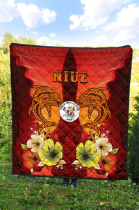 Niue Premium Quilt - Tribal Tuna Fish - Polynesian Pride