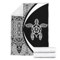 Hawaiian Tribal Polynesian Premium Blanket - Circle Style White - Polynesian Pride