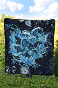 Hawaii Turtle Sea Ohana Premium Quilt - Polynesian Pride