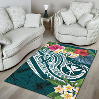 Polynesian Hawaii Kanaka Maoli Area Rug - Summer Plumeria - Polynesian Pride