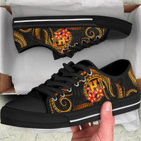 Polynesian Hawaii Low Top Shoe - Gold Plumeria - Polynesian Pride