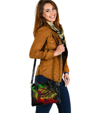 Vanuatu Polynesian Shoulder Handbag - Reggae Shark Polynesian Tattoo - Polynesian Pride
