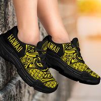 Hawaii White Chunky Sneakers Yellow - Circle Style - Polynesian Pride