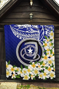 Northern Mariana Islands Premium Quilt - Polynesian Plumeria Pattern - Polynesian Pride