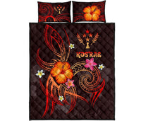 Kosrae Polynesian Quilt Bed Set - Legend of Kosrae (Red) - Polynesian Pride