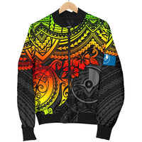 Yap Polynesian Bomber Jacket (Men) - Reggae Turtle - Polynesian Pride