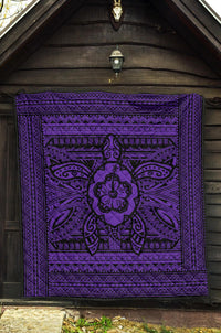 Hawaii Polyensian Turtle Premium Quilt Purple - Polynesian Pride