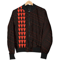 Hawaii Kakau Polynesian Kanaka Map Personalized Men's Bomber Jacket - Orange - Polynesian Pride